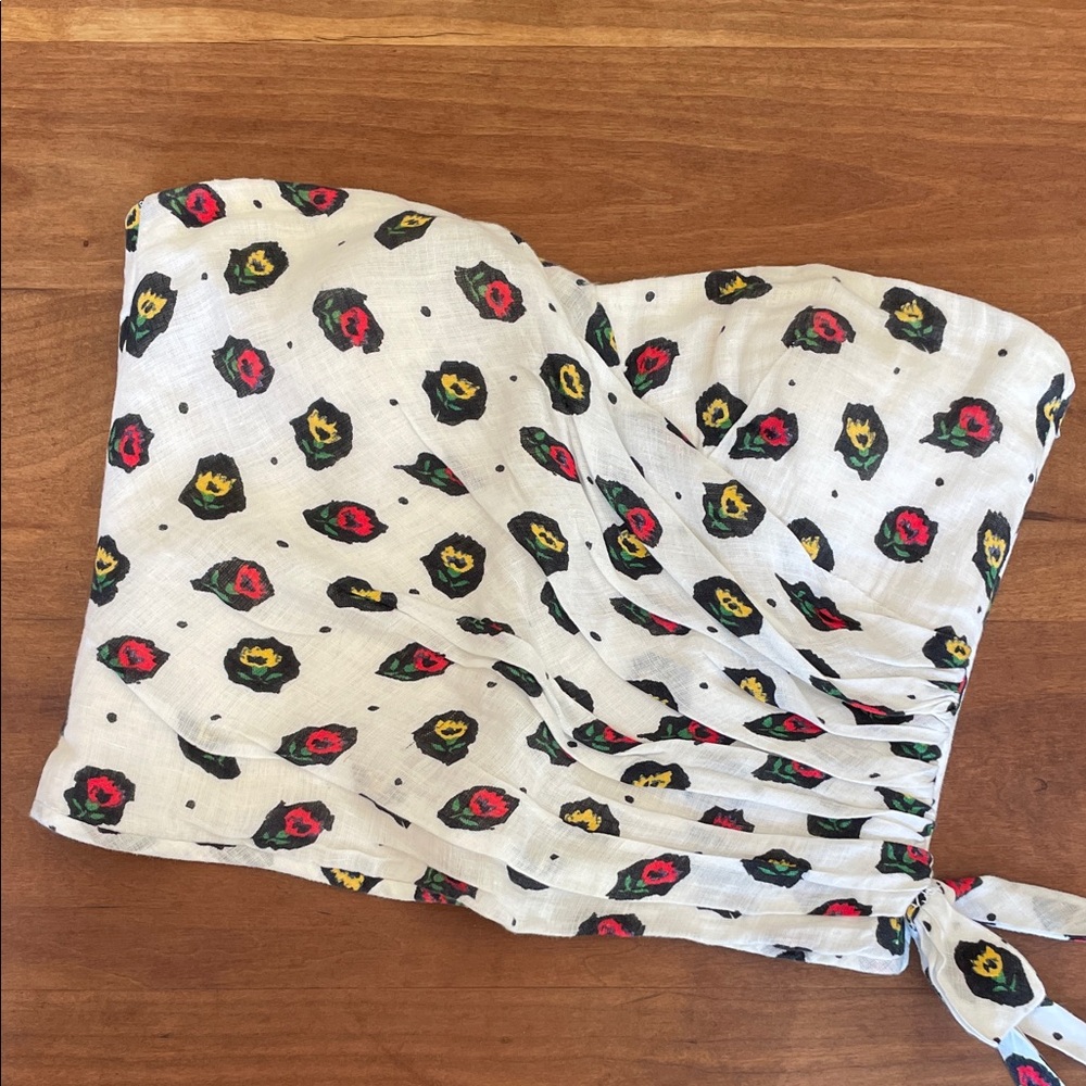 Ungaro floral corset bustier top size 6